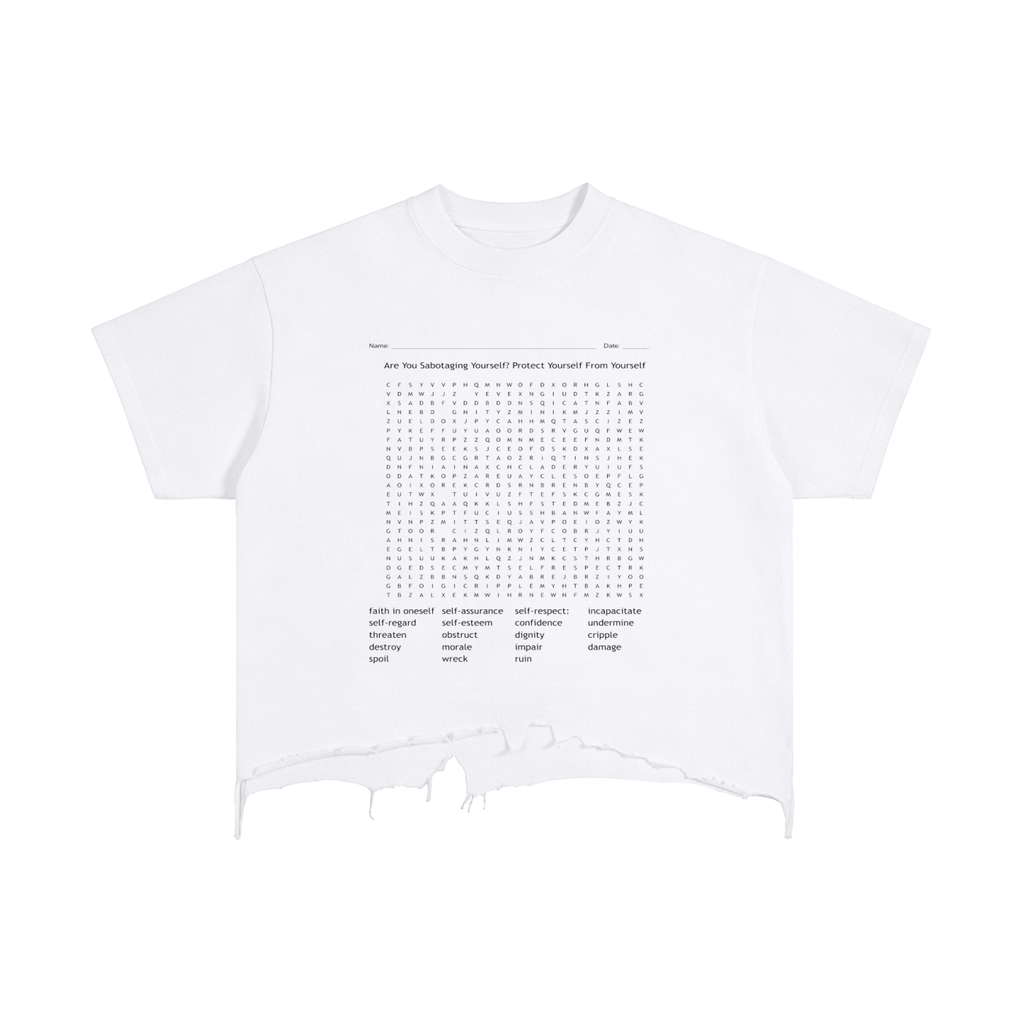 Self Sabotaging Tee With Washable Maker